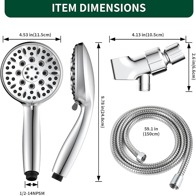 Shower Head, 6 Spray Modes Handheld Showerhead, High Pressure Hand Shower - Image 6
