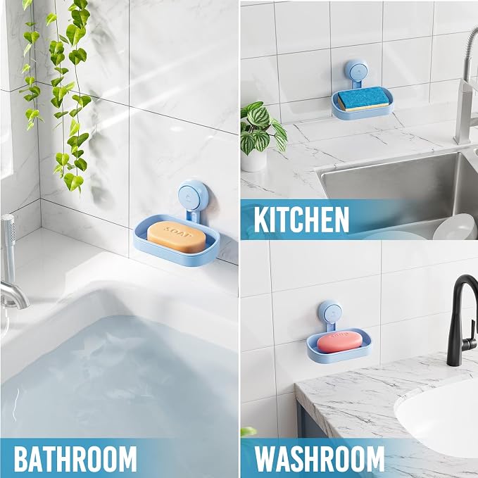 TAILI Soap Dish Bar Holder Suction Cup, SoapSaver - Image 9