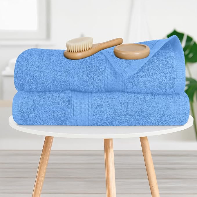 RIVERSIDE 100% Ring Spun Cotton Large Bath Towels Set of 4, 27 x 54 Inches – - Image 6