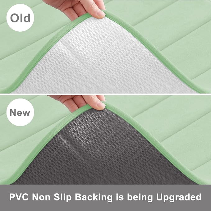 Buganda Memory Foam Bath Mat, Ultra Soft and Non-Slip Bathroom Rugs, Water - Image 3