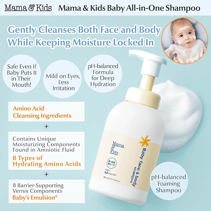 Mama&Kids Baby Face & Body Shampoo 15.55 fl oz Baby Soap and Shampoo, - Image 2
