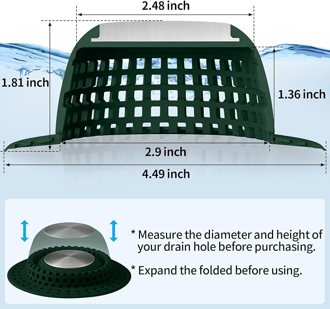 Shower Drain Hair Catcher Bathtub Drain Cover Shower Protector - Image 6