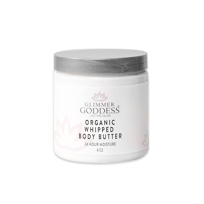 GLIMMER GODDESS Organic Whipped Body Butter 8 oz by GlimmerGoddess%C2%AEOrganicSkinCare