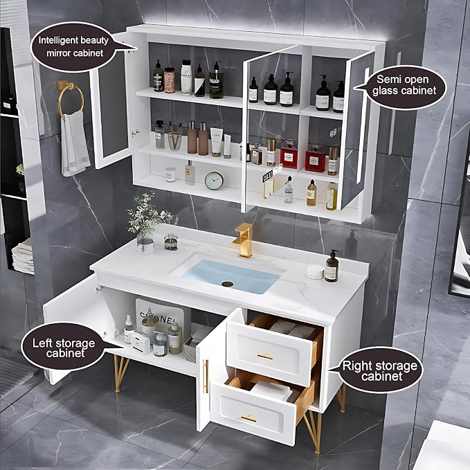 Modern 60" Bathroom Vanity - Image 4