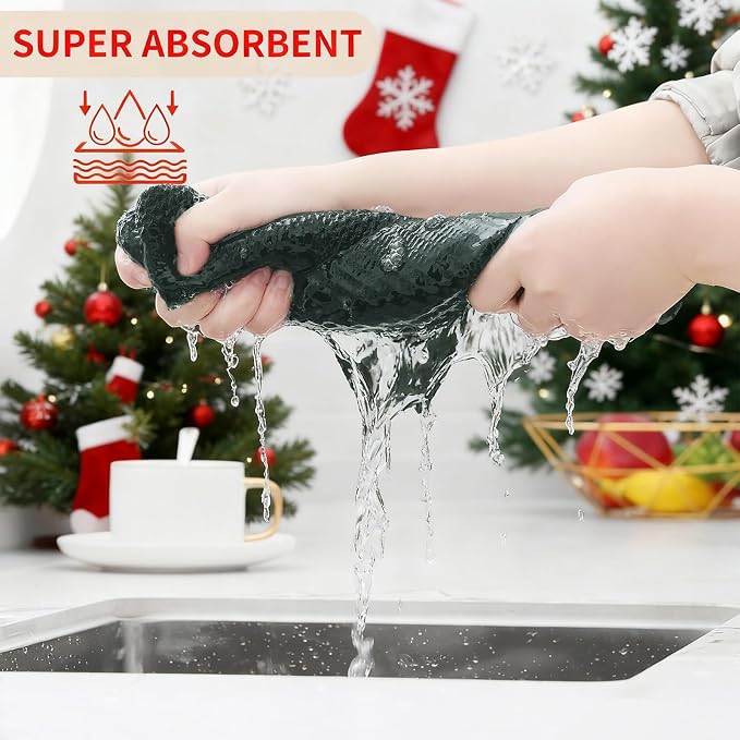 Homaxy 100% Cotton Waffle Weave Kitchen Dish Cloths, Ultra Soft Absorbent Quick - Image 3