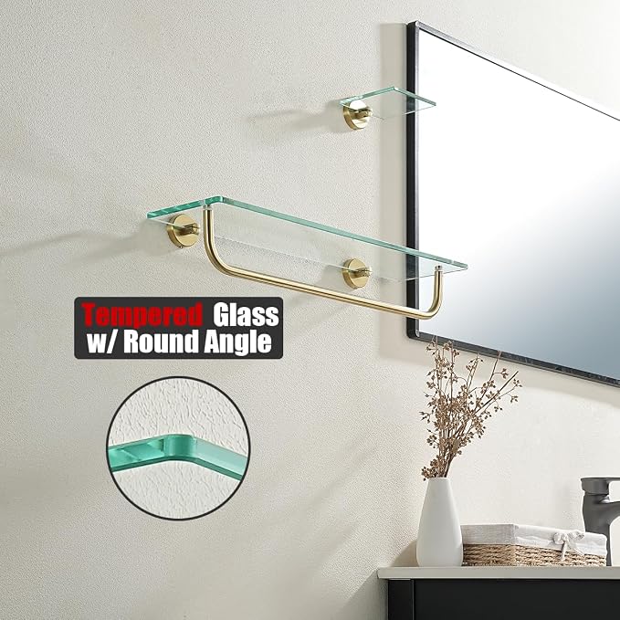 JQK Bathroom Glass Shelf, Shelf - Image 5