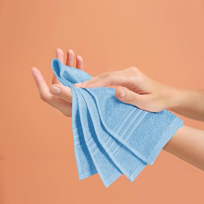 BOUTIQUO Ultra Soft Cotton 6 -Piece Hand Towel Set 16x24 Inch, Spa & General - Image 5
