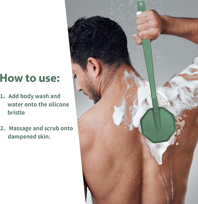 iTokGoK® Silver-Infused Silicone Back Scrubber - Image 2