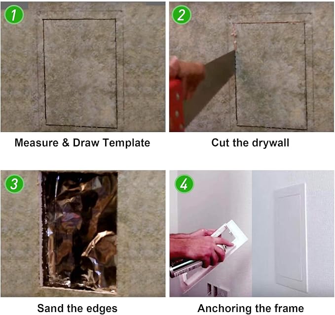 Plumbing Access Panel for Drywall 8 x 8 Inch Plastic Access Door Removable Wall - Image 3