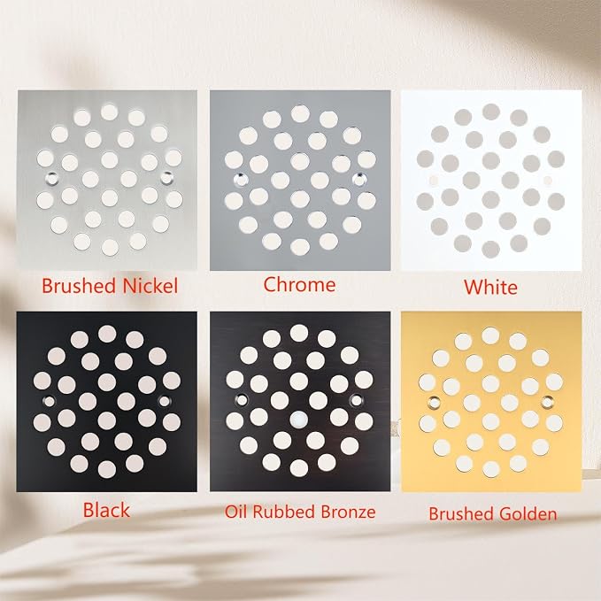 4-1/4 Inch Screw-in Square Floor Drain Cover Replacement Shower Grates - Image 7