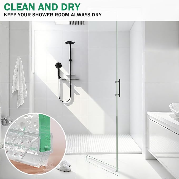 Shower Door Bottom Seal with Sweep 2Pack, to Stop Water Leaking - Image 3