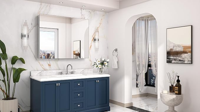 Keonjinn 40 x 32 Inch Large Medicine Cabinet - Image 9