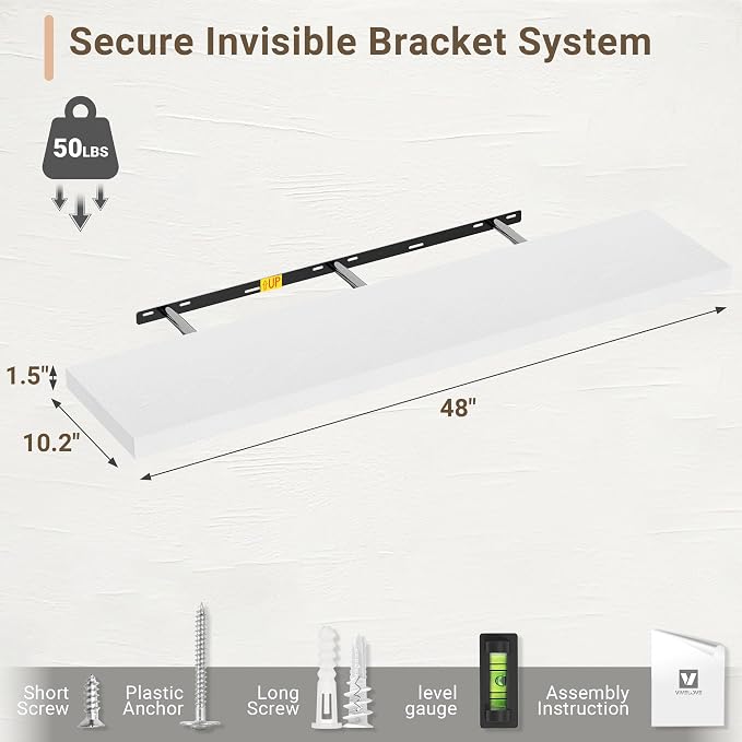 Vivelove 10 in Deep Floating Shelves - Image 3