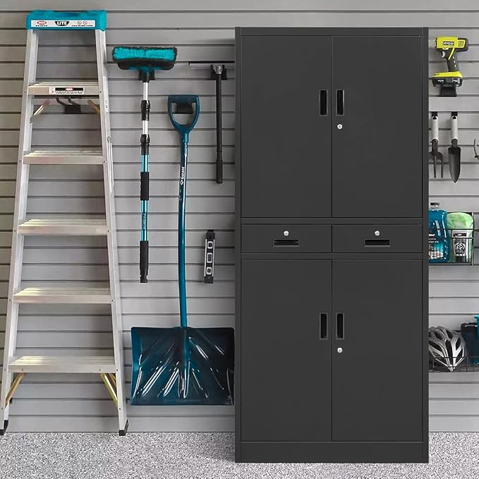 Metal Storage Cabinet, 71 Inch Tall Metal Storage Cabinet - Image 6