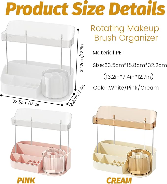 DASITON Large Capacity Makeup Organizer - Image 3
