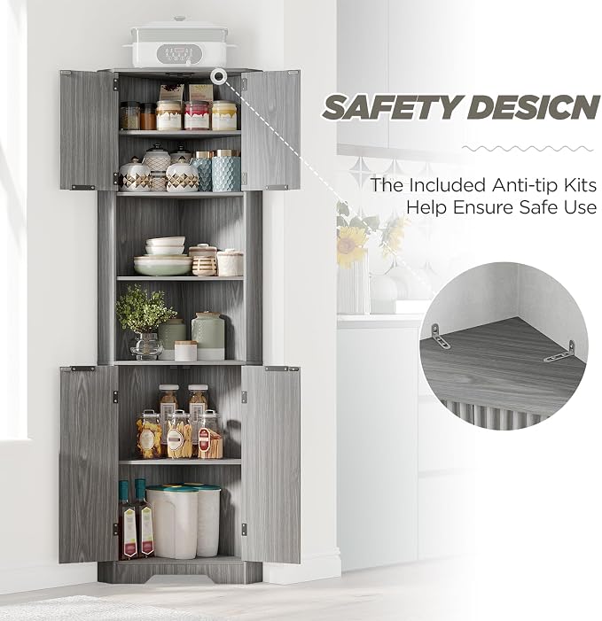 Fameill Tall Corner Cabinet - Image 8