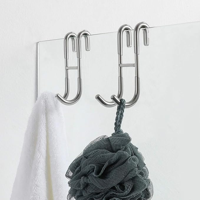 Simtive 12-Inch Shower Squeegee Set, Includes Shower Door Hook and Adhesive Hook - Image 7