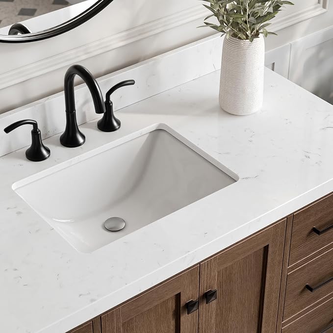 ARIEL Cambridge 48 Inch Single Rectangle Sink Bathroom Vanity - Image 3