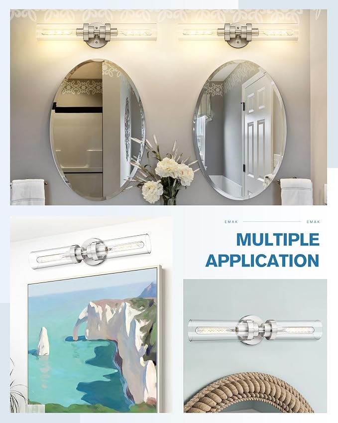 Emak Brushed Nickel Vanity Lights - Image 5