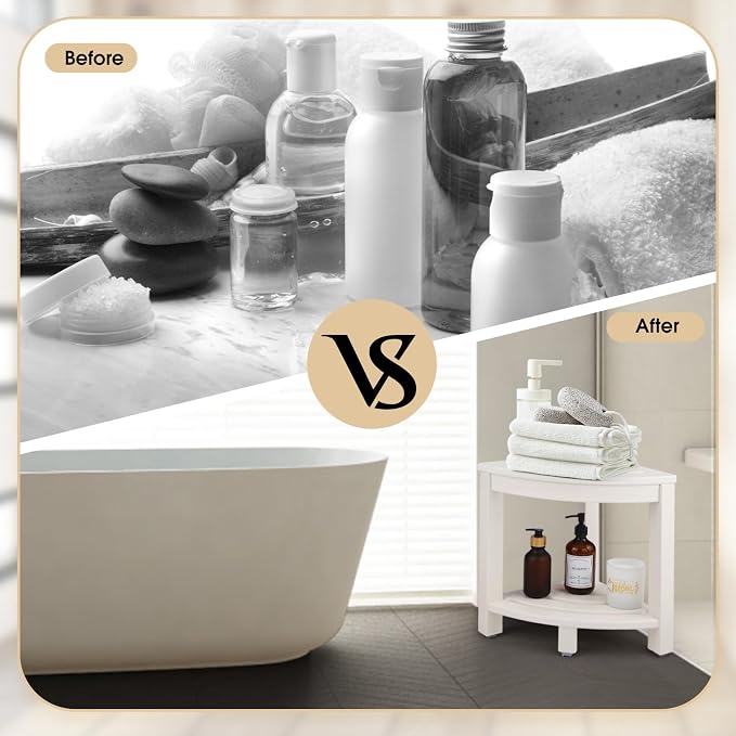 HDPE Corner Shower Stool, Shower Bench Seat - Image 5