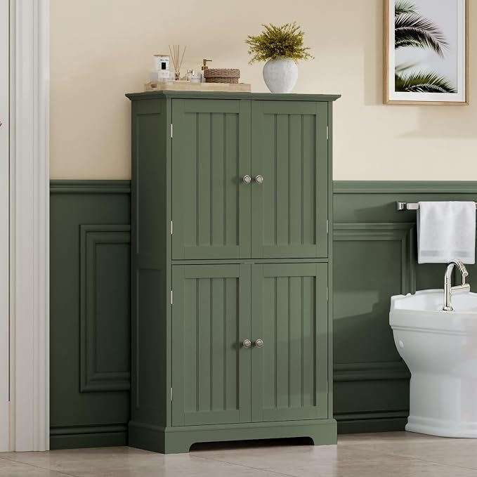 ChooChoo Bathroom Floor Cabinet, Modern Bathroom Storage Cabinet - Image 2