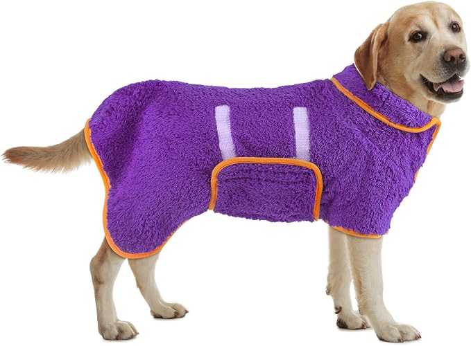 Bienbee Dog Bathrobe, Quick Drying Super Absorbent Dog Robes by Bienbee