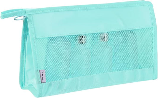 uxcell Mesh Makeup Bag, Large Capacity Travel Zipper Cosmetic Bags, Beach Mesh by uxcell