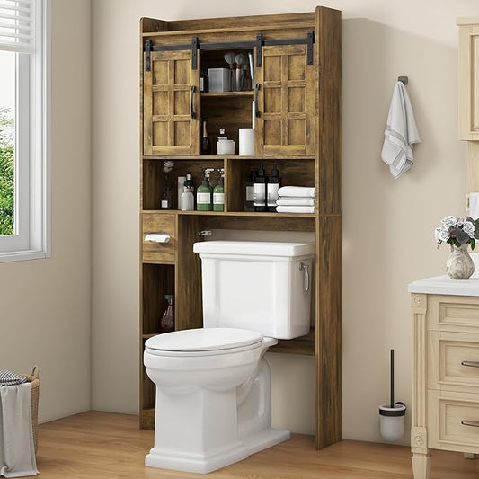 Over The Toilet Storage Cabinet, Farmhouse Storage Cabinet Over Toilet by Halitaa