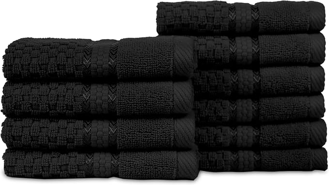 Ample Decor Wash Cloth Set of 10 100% Cotton - Image 6