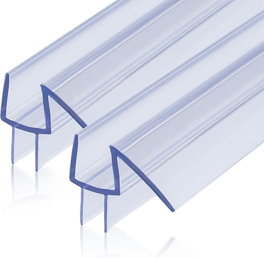 2-Pack ShowerDoor Bottom Seal 3/8" x 39" Polycarbonate Frameless Ultra Clear by Unknown