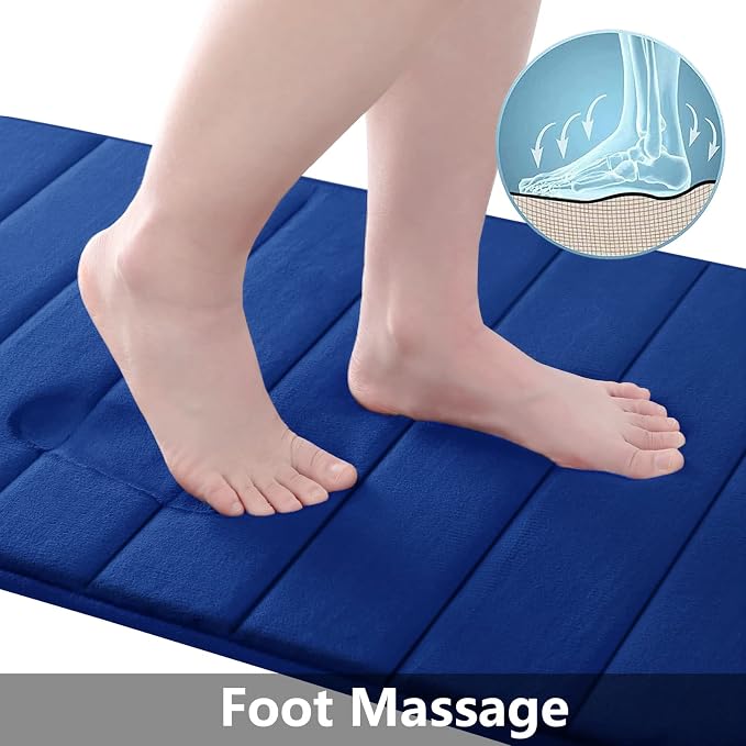 Buganda Memory Foam Bath Mat, Ultra Soft and Non-Slip Bathroom Rugs, Water - Image 2