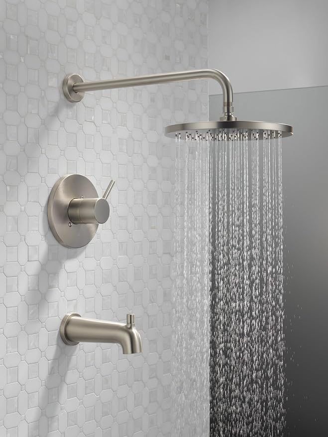 Delta Faucet Modern Raincan Round Single-Function Tub and Shower Trim Kit - Image 2