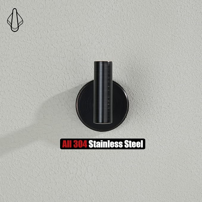 JQK Bathroom Hardware Set Oil Rubbed Bronze, 5-Piece Bath Accessories Set Wall - Image 6