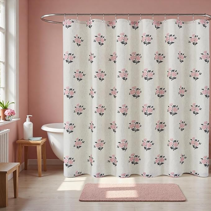 ORTIGIA Boho Pink Shower Curtains by ORTIGIA