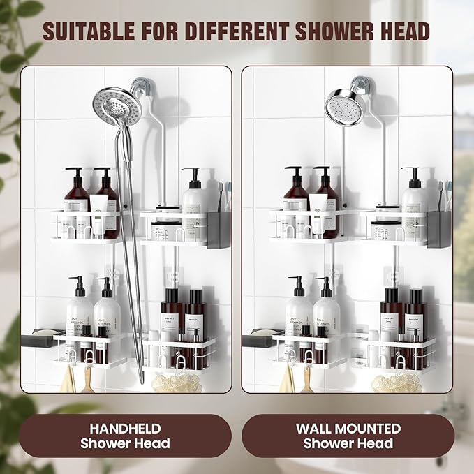 REINHARDT Adjustable Shower Caddy Hanging Rustproof Shower Caddy - Image 4