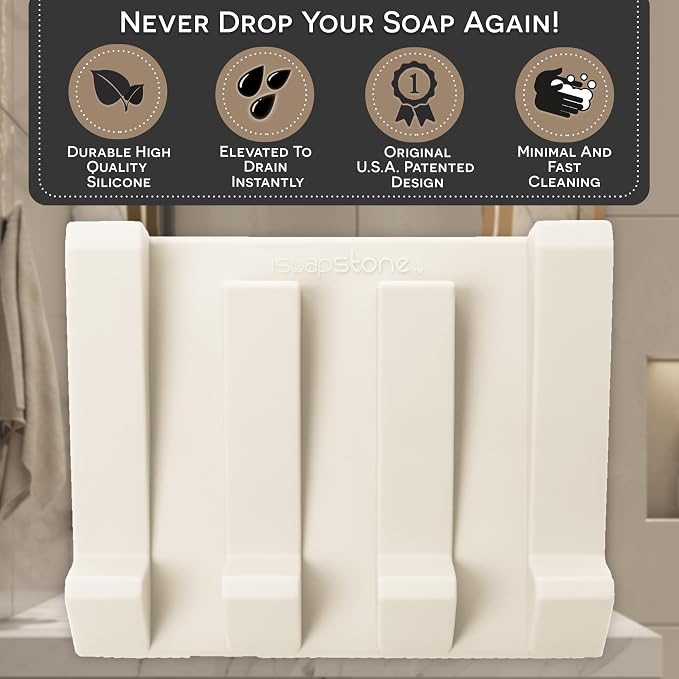 Silicone Soap Dish Self Draining Bar Soap Holder - Image 3