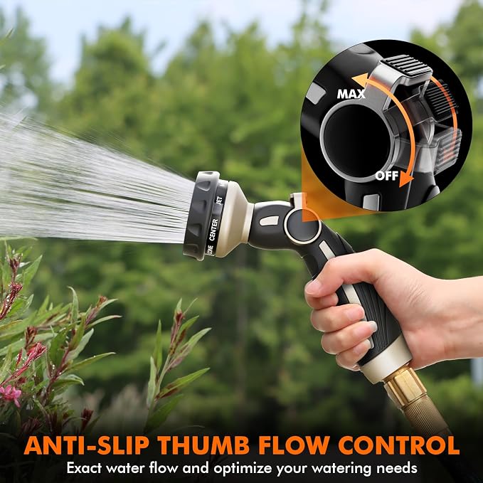 RESTMO Hose Nozzle Heavy Duty, Metal Water Hose Sprayer - Image 2
