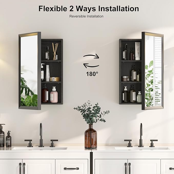 Black Bathroom Medicine Cabinet - Image 5