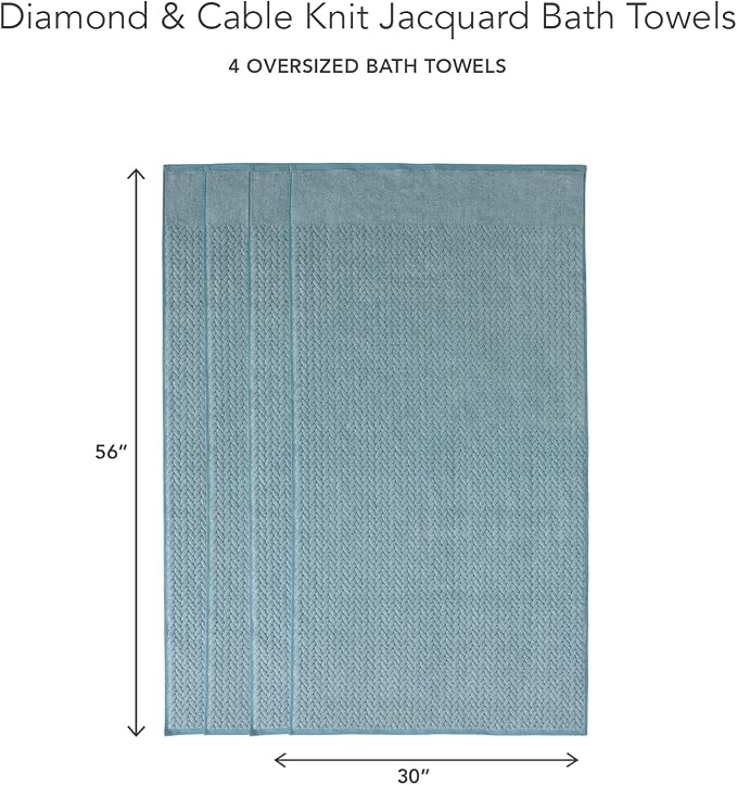 Texere 100% Organic Cotton Jacquard 650 GSM Premium Bath Towel Sets - Image 6