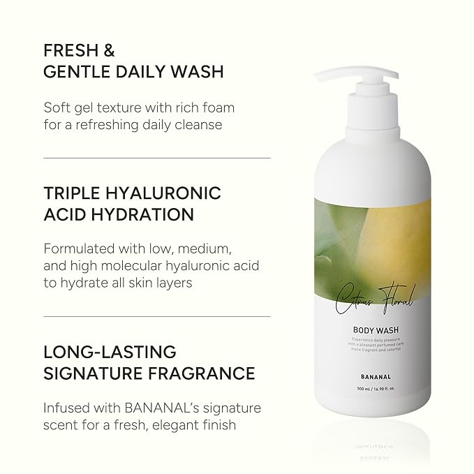 Korean Body Wash with Hyaluronic Acid & Aloe – Hydrating Moisturizing Cleanser - Image 2