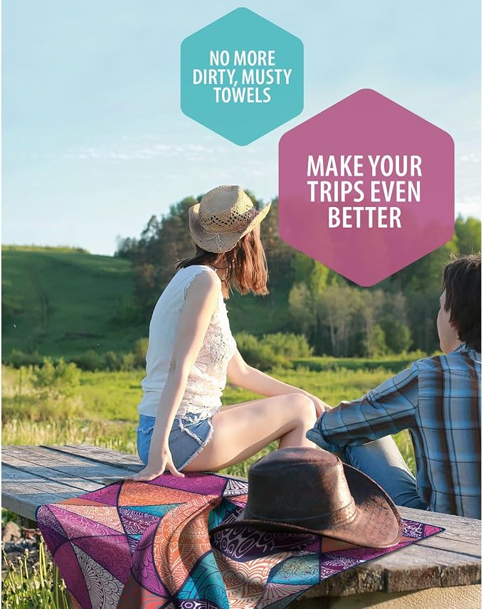 VENTURE 4TH Microfiber Beach Towel: Quick-Dry, Sandproof and Lightweight - Image 6