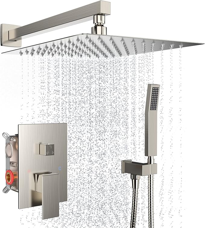 Rain Shower System 12 Inches Shower Head by Dlvsoby
