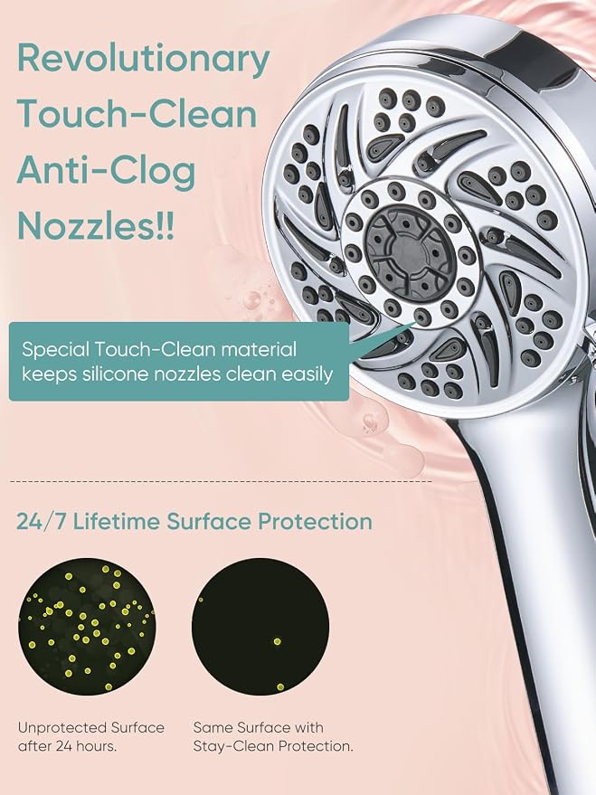 Cobbe High Pressure 3-Way Shower Head Combo, Hand Held Shower & Rain Shower - Image 4