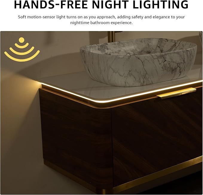 60” Floating Double Sink Bathroom Vanity - Image 5