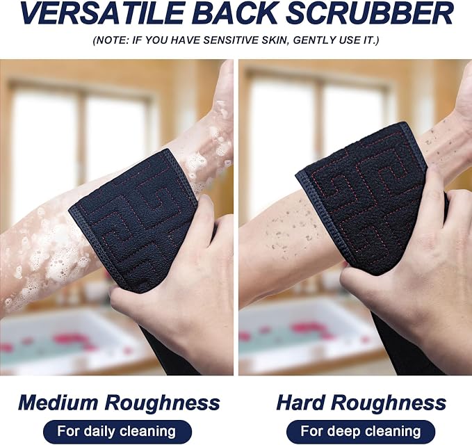 Exfoliating Back Scrubber for Shower, 38 Inches Long Back Exfoliator - Image 4
