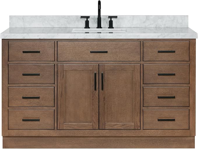 ARIEL Hepburn 61 Inch Single Rectangle Sink Bathroom Vanity - Image 11