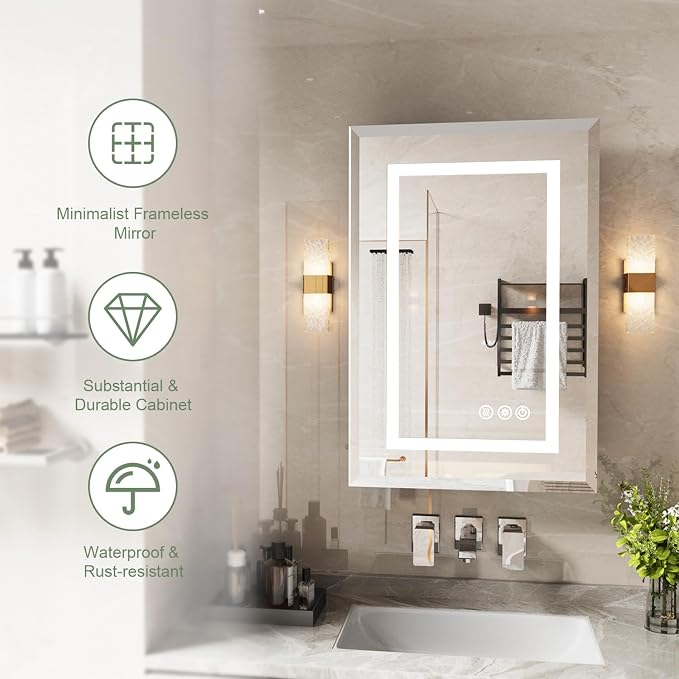 Medicine Cabinet, LED Mirror Cabinet - Image 8