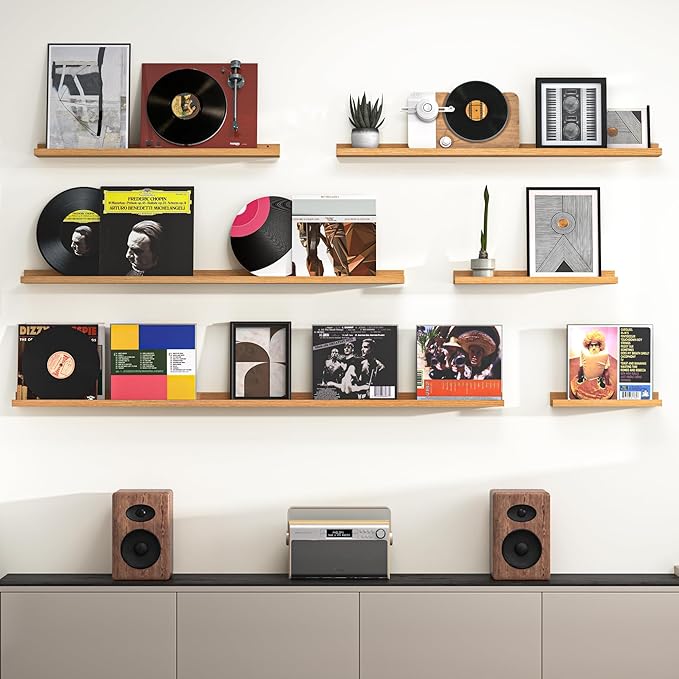 Heimlove Picture Ledge Shelf, Floating Shelves Set of 2, 36 Inches Picture Shelf - Image 7