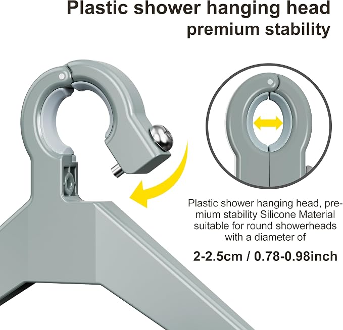 Orimade Adjustable Anti-slip Shower Caddy over Head, Rustproof Bathroom Hanging - Image 3