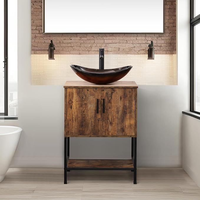 UEV Rustic Brown 24" Bathroom Vanity - Image 4